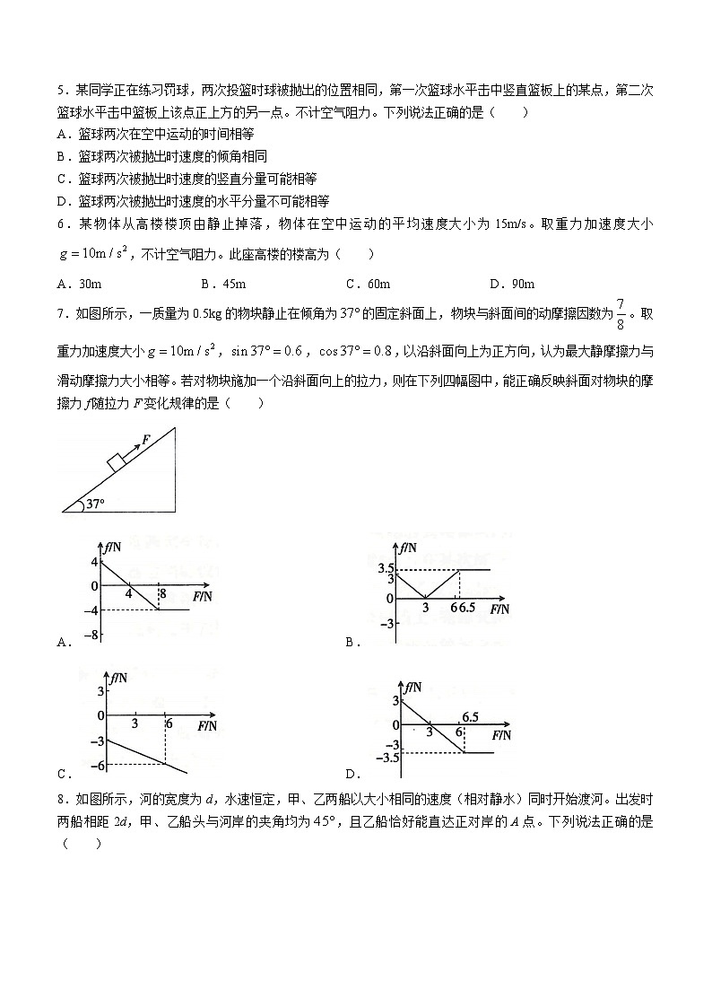 辽宁省辽阳市2023-2024学年高一上学期1月期末考试物理试题（含答案）第2页