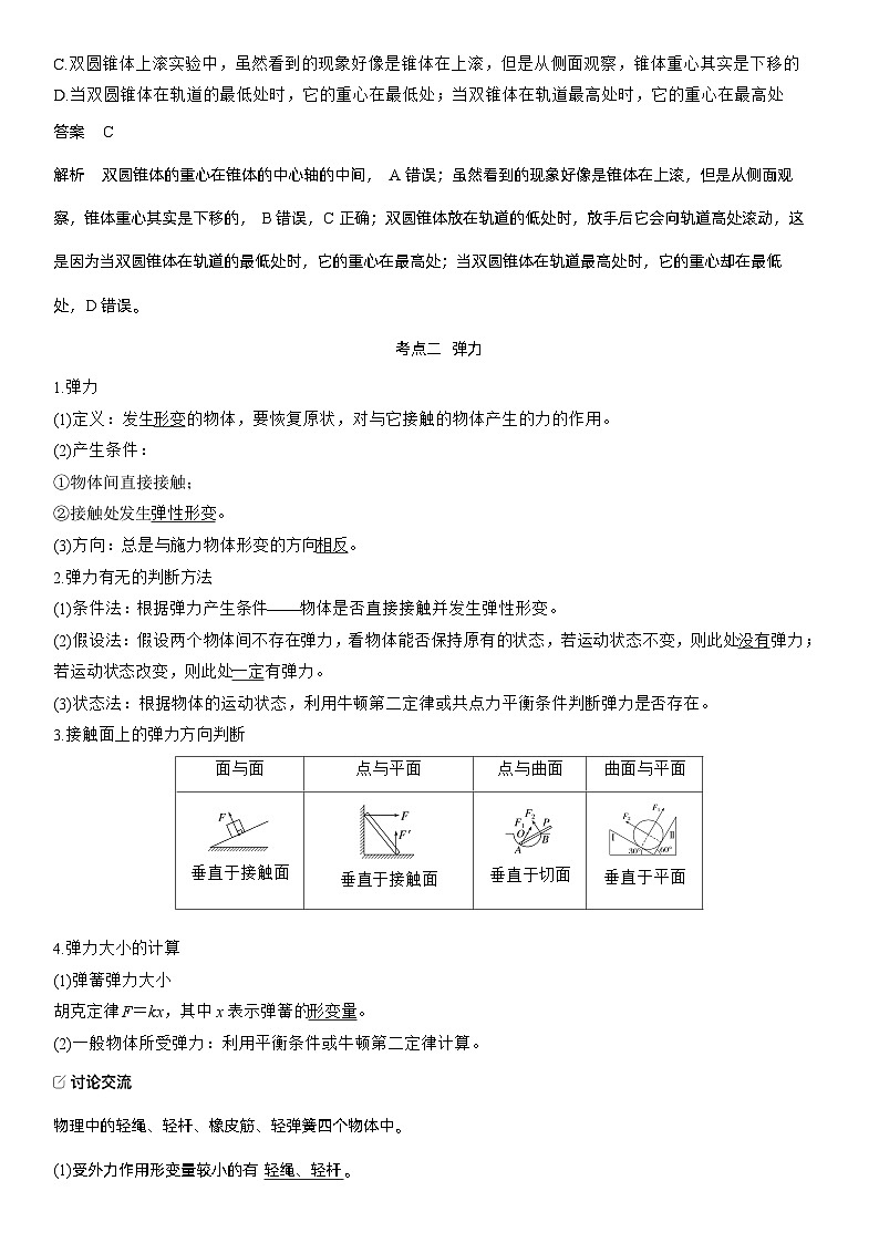 第二章　第6课时　重力　弹力　摩擦力（教师版）第3页