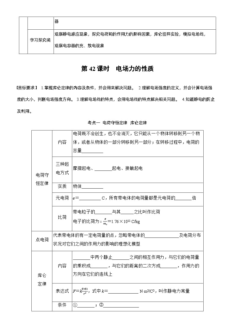 第九章　第42课时　电场力的性质（学生版）第2页