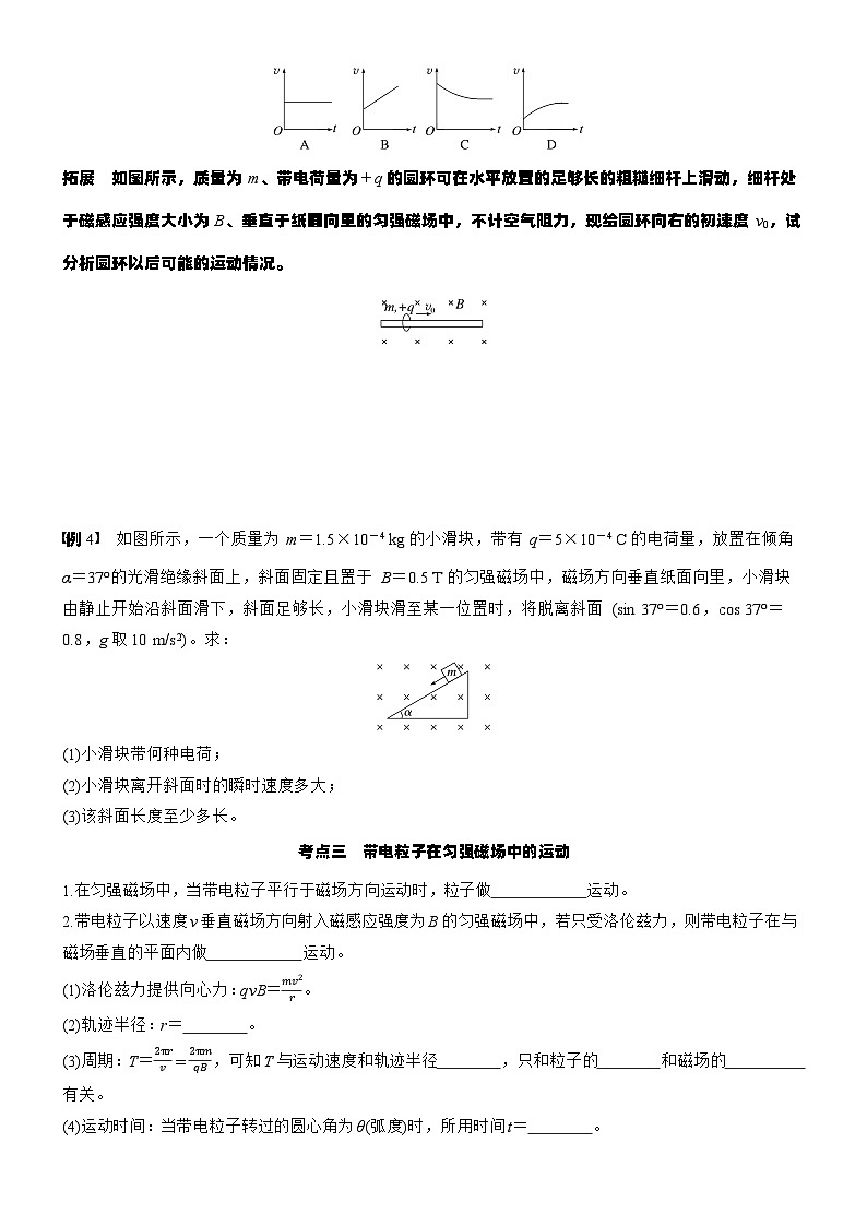 第十一章　第58课时　磁场对运动电荷(带电体)的作用（学生版）第3页