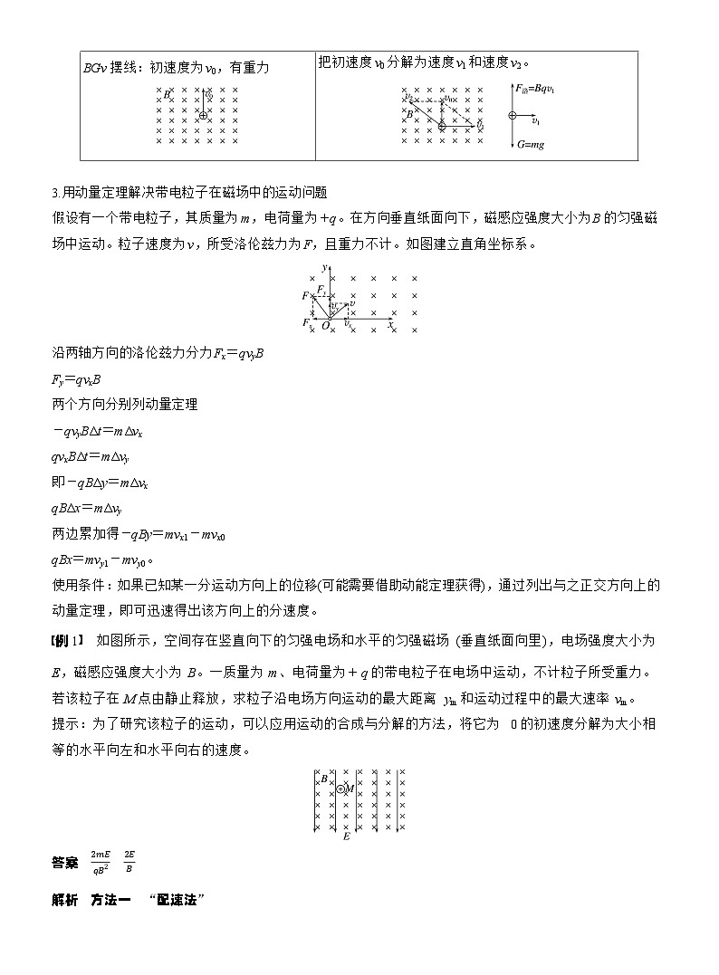 第十一章　第64课时　专题强化：复合场中的摆线问题　动量定理在磁场中的应用（教师版）第2页
