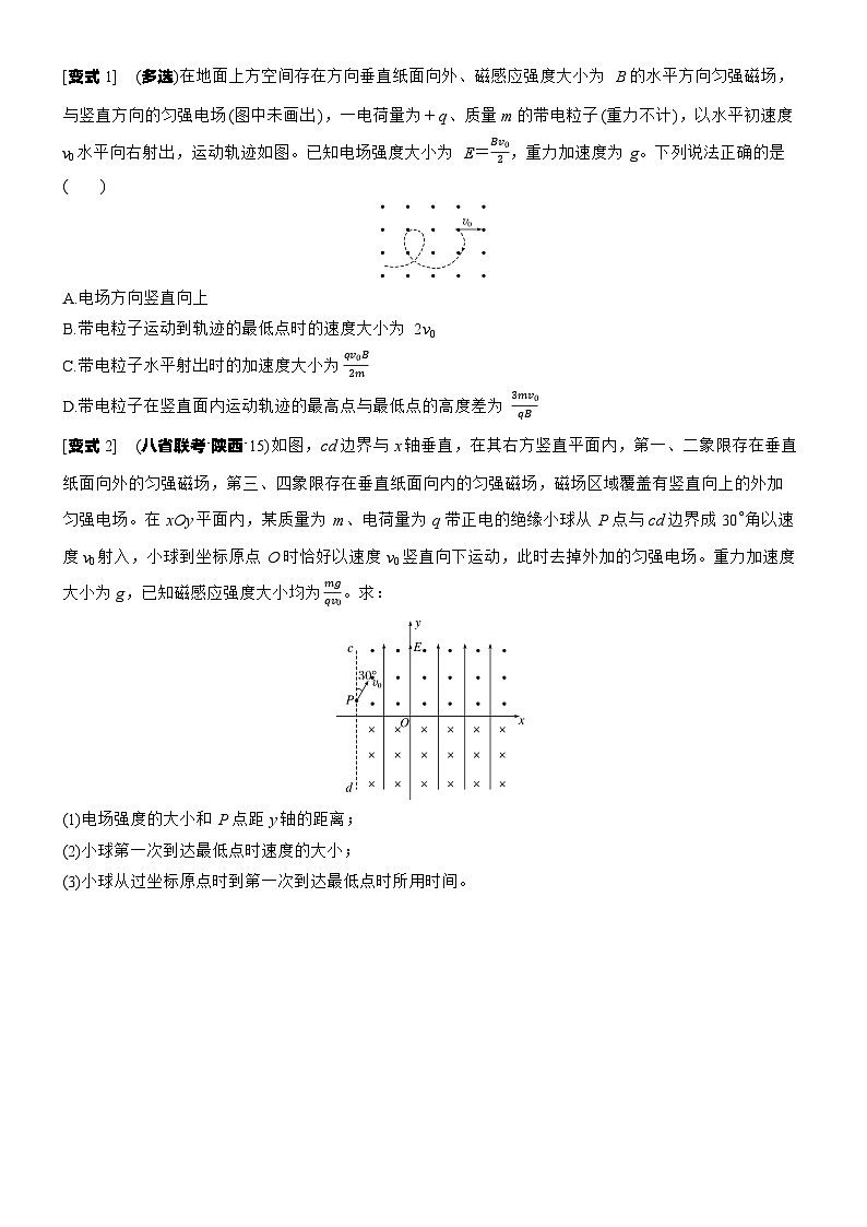 第十一章　第64课时　专题强化：复合场中的摆线问题　动量定理在磁场中的应用 （学生版）第3页