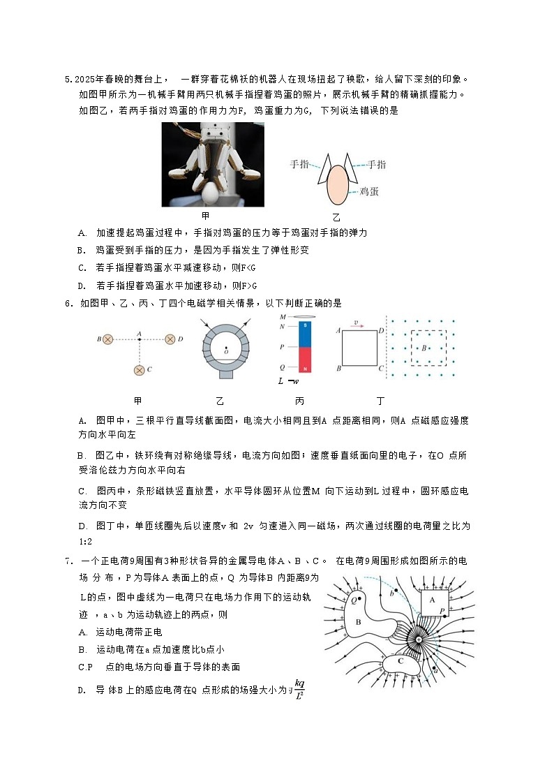浙江省丽水市发展共同体2024-2025学年高二下学期4月期中联考试题 物理 含答案第2页