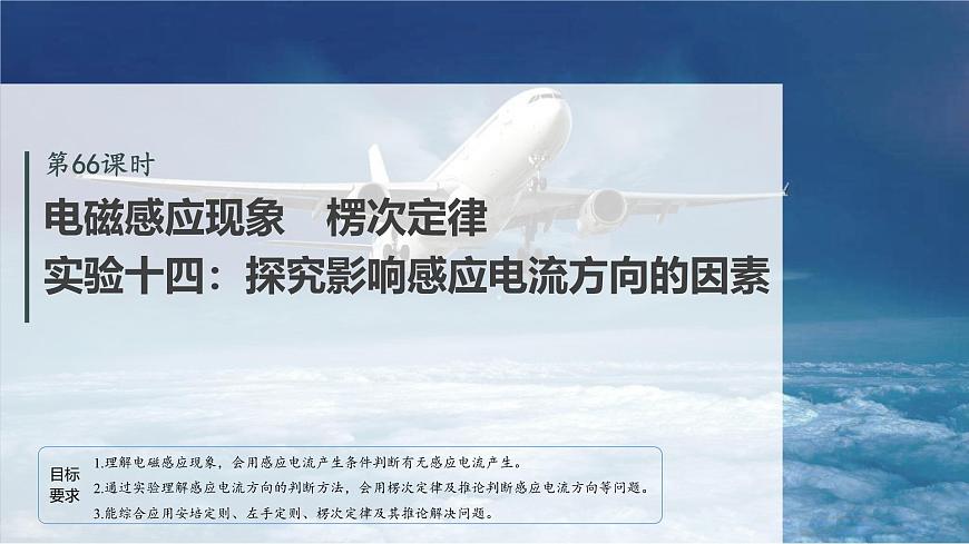 第十二章　第66课时　电磁感应现象　楞次定律　实验十四：探究影响感应电流方向的因素第4页