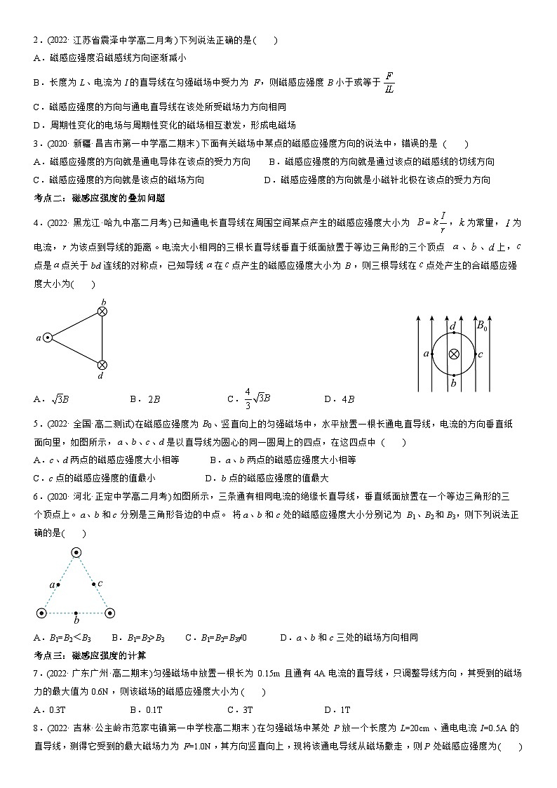 13.2 磁感应强度　磁通量-高二物理精讲与精练高分突破考点专题系列（必修第三册）第2页