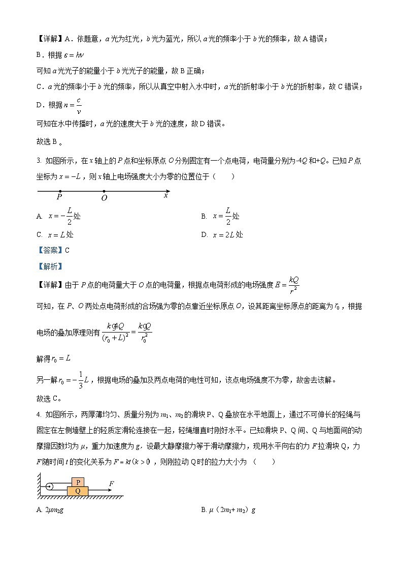 四川省攀枝花市2025届高三下学期3月二模试题 物理 含解析第2页