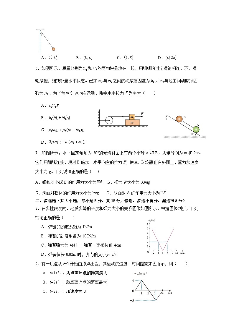 四川省仁寿第一中学校（北校区）2024-2025学年高一上学期10月月考物理试题第2页