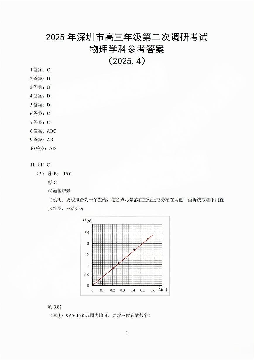 4 物理答案第1页