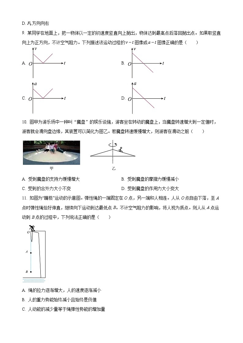 2025届北京市丰台区中国人民大学附属中学丰台学校高三下学期一模（高考模拟）物理试卷（原卷版+解析版）第3页