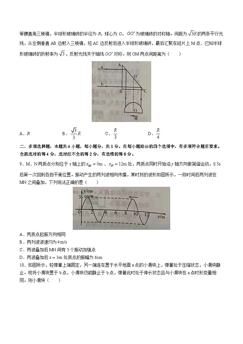 山东省潍坊市2022-2023学年高三下学期2月高考模拟考试（一模） 物理 含答案第3页