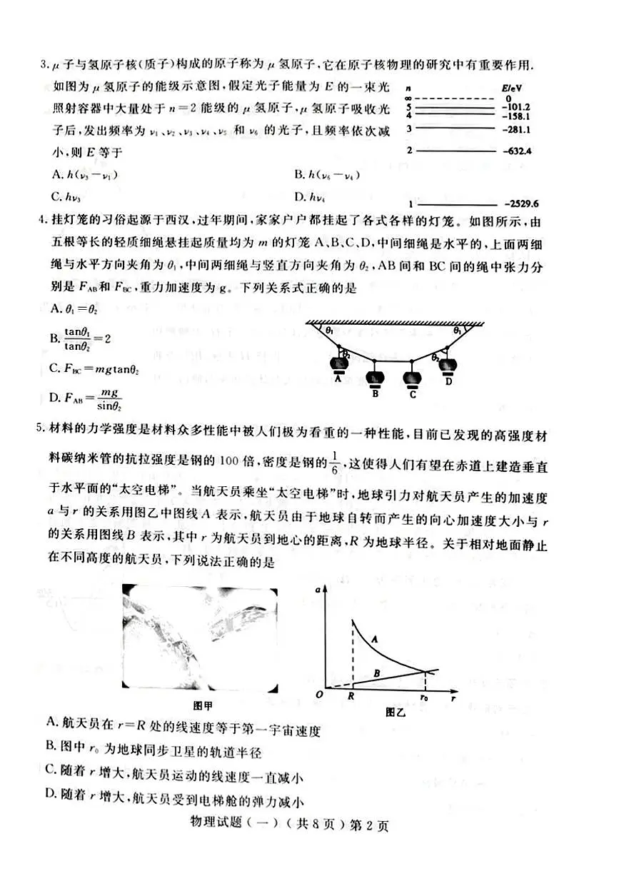 2023届山东省聊城市高三下学期一模物理试题 附答案第2页