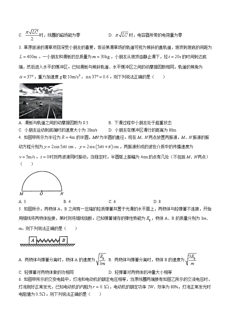 2024届河北省高三大数据应用调研联合测评(Ⅳ)物理试卷（含答案）第2页