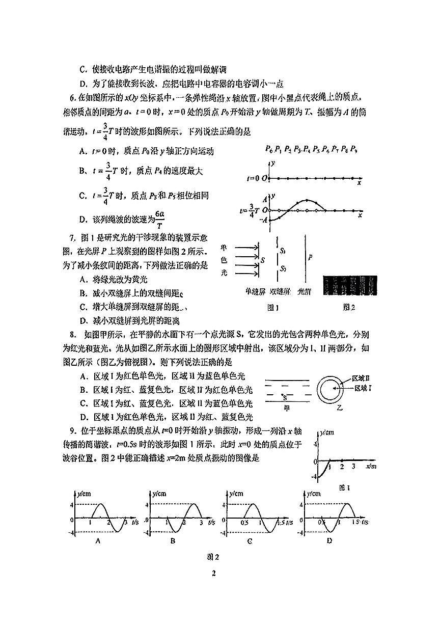 2025北京铁二中高二（下）期中真题物理试卷第2页