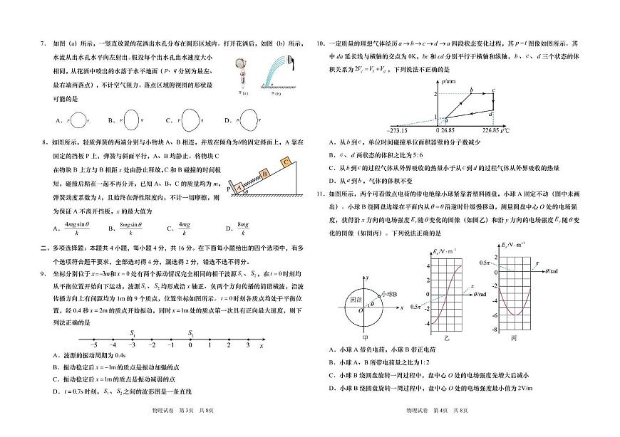 2025届山东省高三下学期第二次适应性模拟检测物理试题第2页