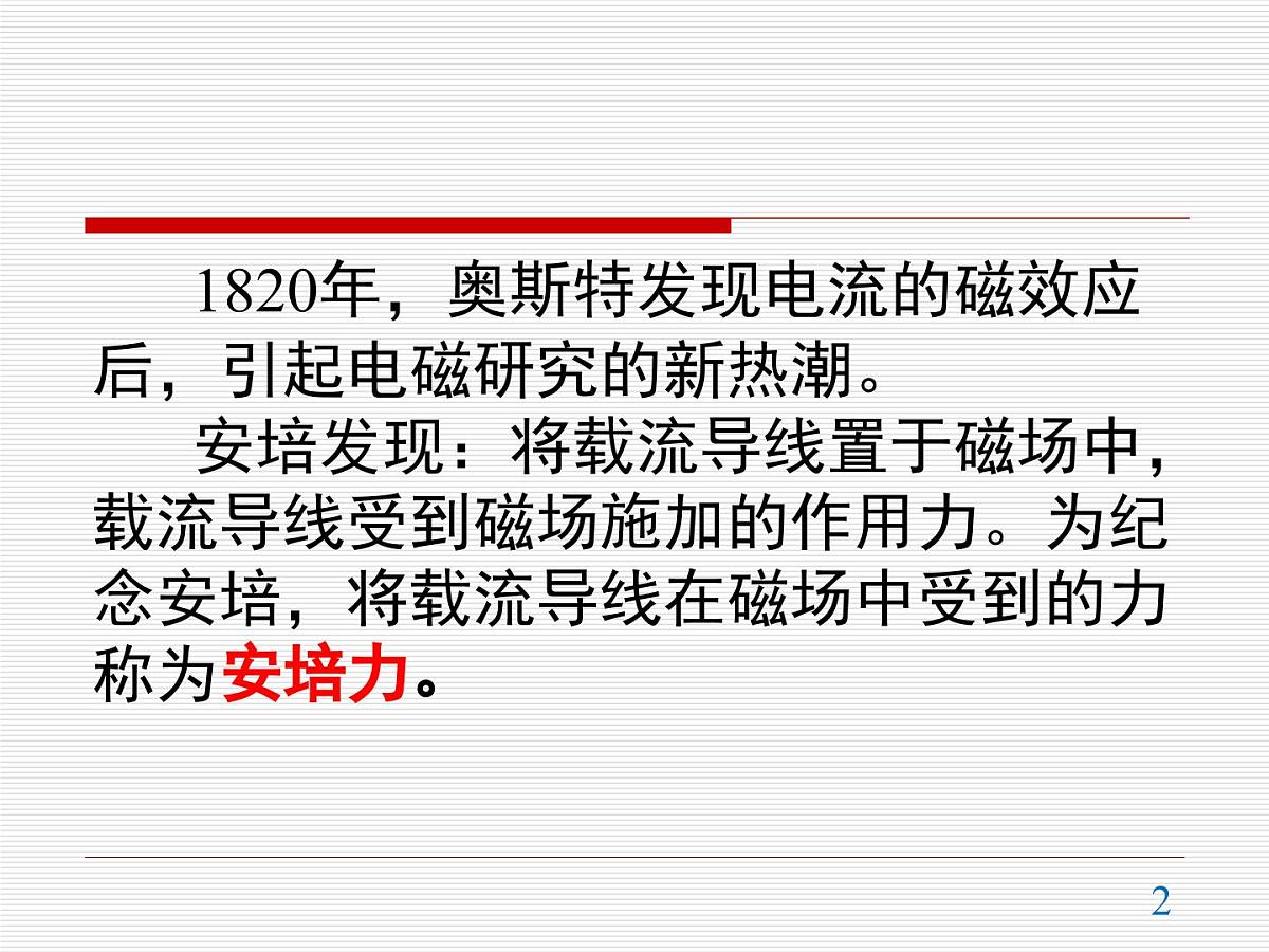 人教版高中物理选择性必修二 1-1《磁场对通电导线的作用力》  教学课件第2页