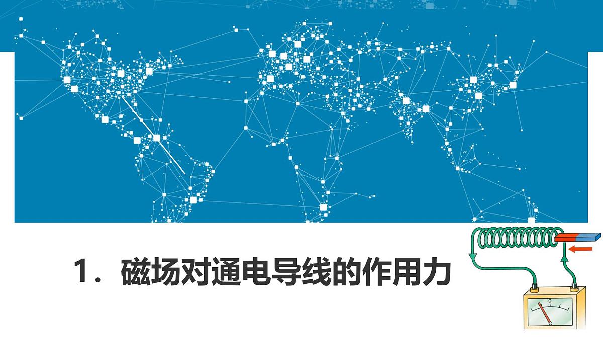 人教版高中物理选择性必修二 1-1《磁场对通电导线的作用力》-课件第1页