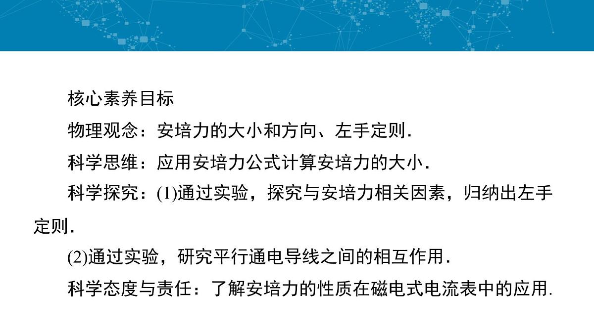 人教版高中物理选择性必修二 1-1《磁场对通电导线的作用力》-课件第3页
