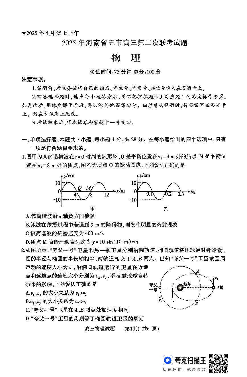 物理试卷第1页