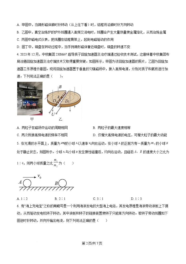 安徽省合肥市六校联盟2024-2025学年高二上学期期末考试物理试卷（原卷版）第2页