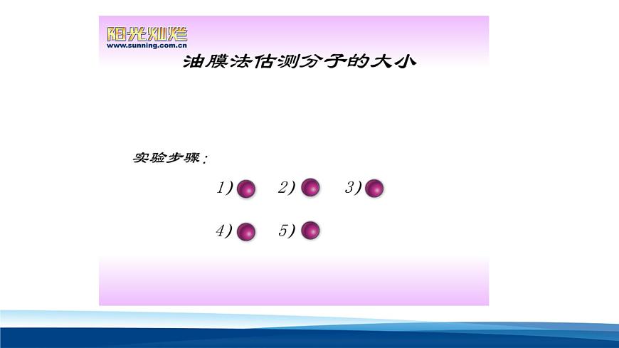 人教版高中物理选择性必修三 1-2实验：用油膜法估测油酸分子的大小 课件第3页