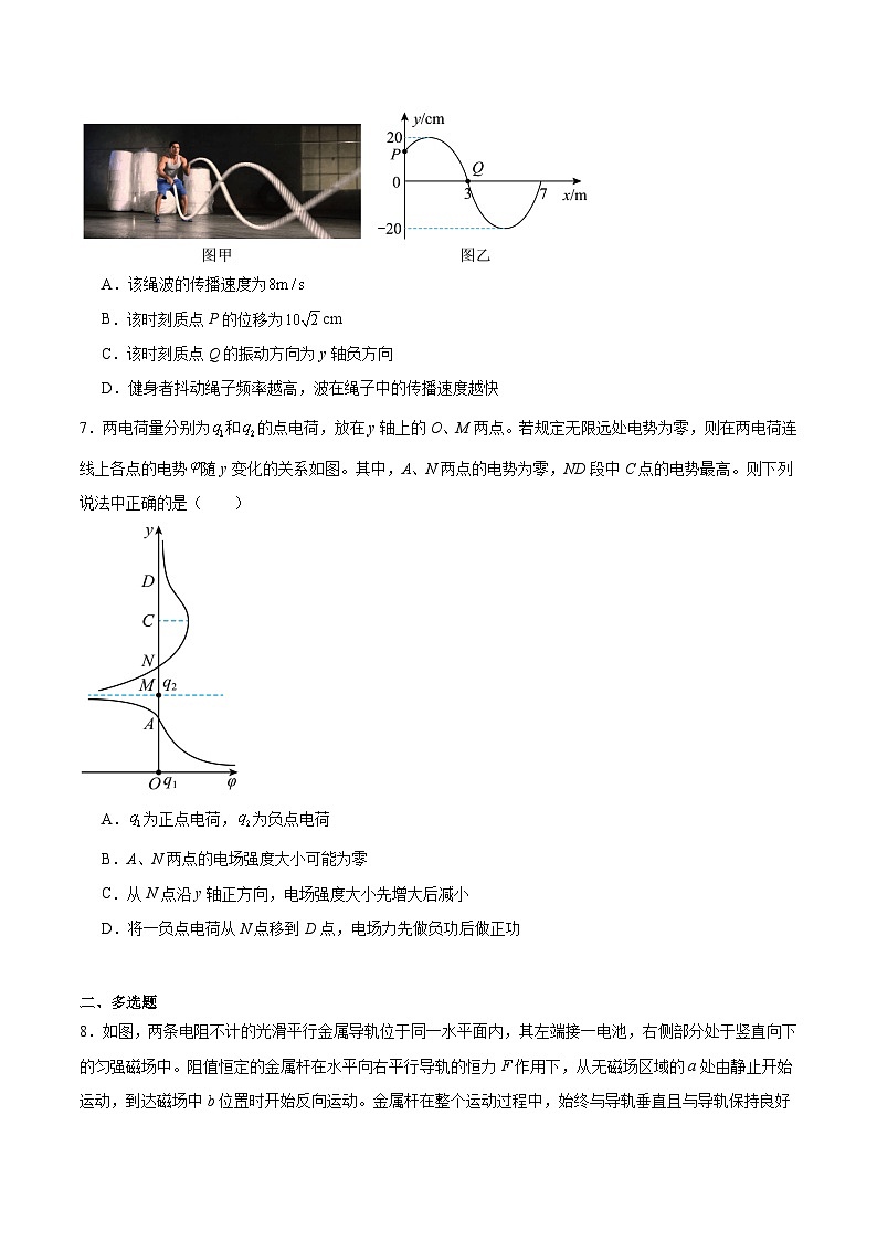 四川省内江市2025届高三下学期4月三模试题 物理 含答案第3页