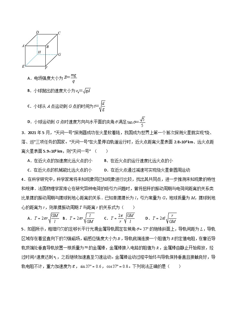 2025年高考第三次模拟考试卷：物理（河北卷）（考试版）第2页