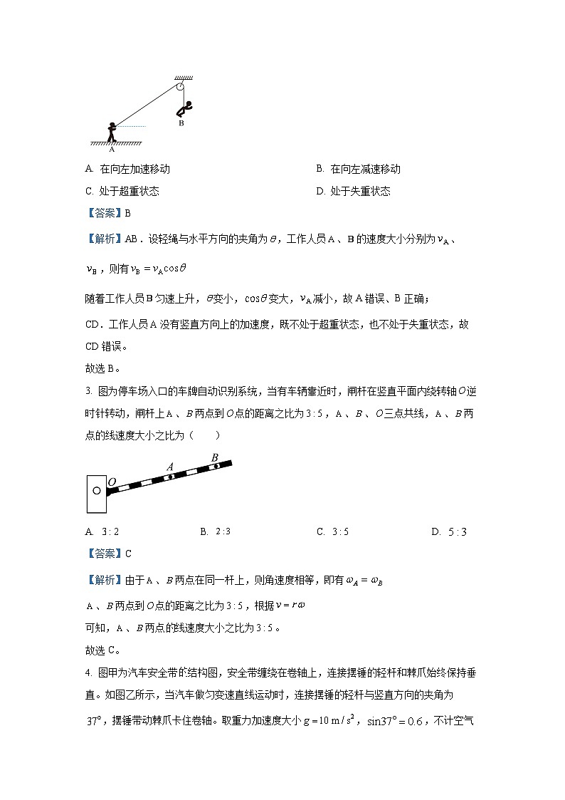 江西省2024-2025学年高一下学期月考物理试卷（解析版）第2页