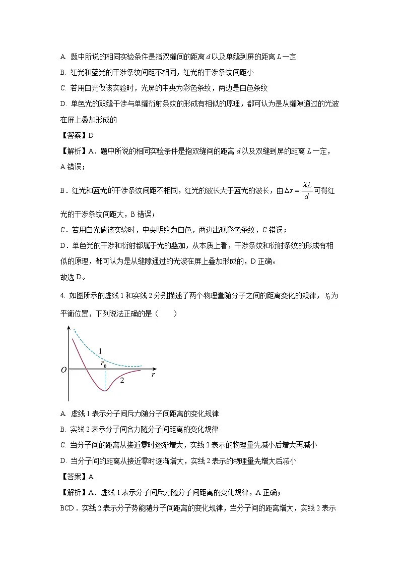 河南省名校联盟2023-2024学年高二下学期5月联考物理试卷（解析版）第3页