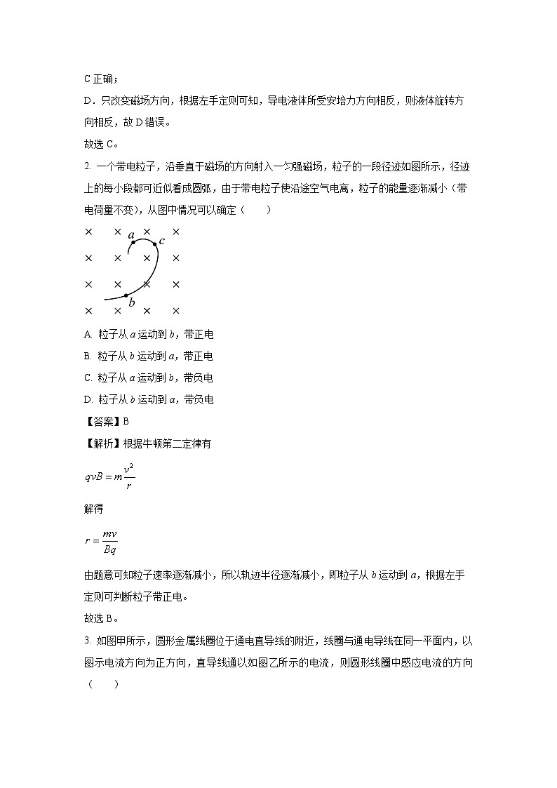 山东省百师联盟2023-2024学年高二下学期大联考物理试卷（解析版）第2页