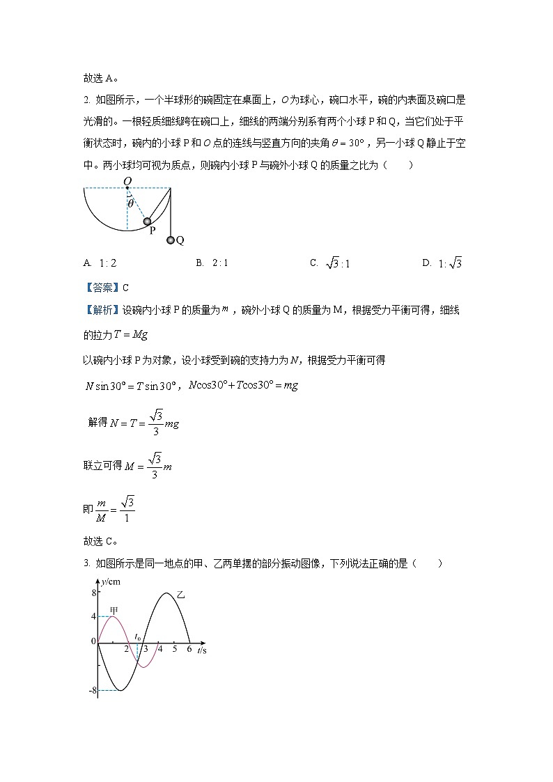 2025届黑龙江省部分学校高三下学期二模考试物理试卷（解析版）第2页