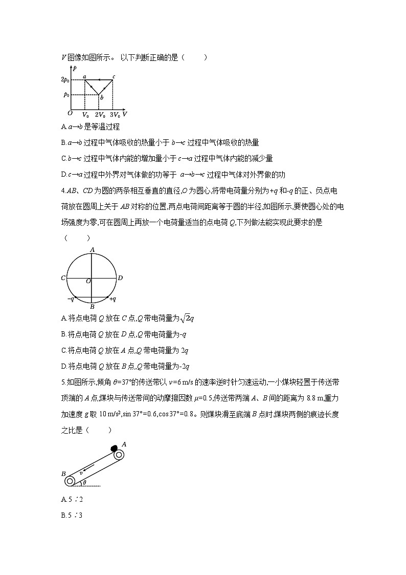 2025届高三下学期二轮模拟练习卷(一)物理试卷（解析版）第2页
