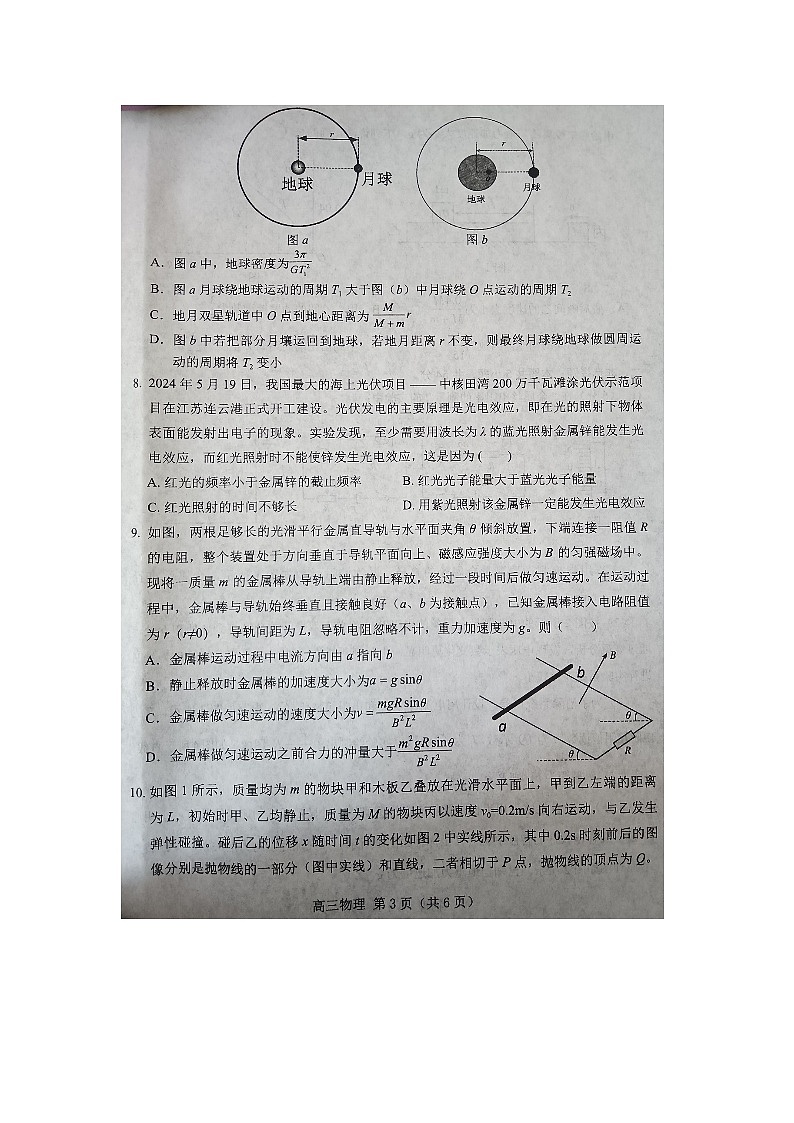 2025届辽宁省葫芦岛市高三下学期一模考试（图片版）物理试卷第3页