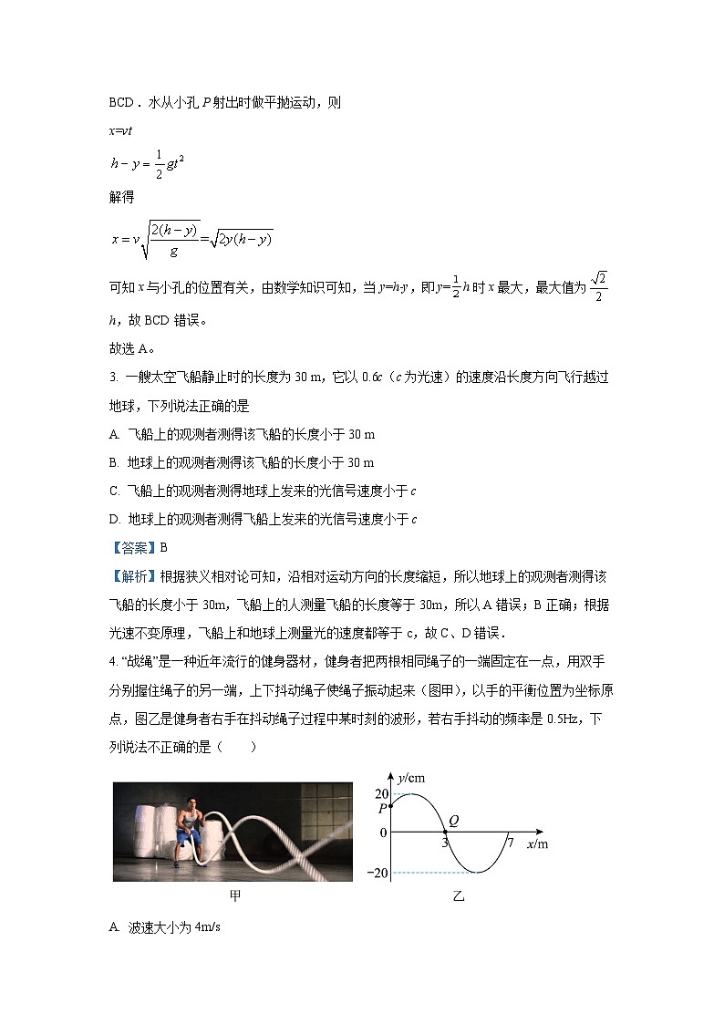 2025届湖北省部分高中协作体高三下学期三月联考（一模）物理试卷（解析版）第3页
