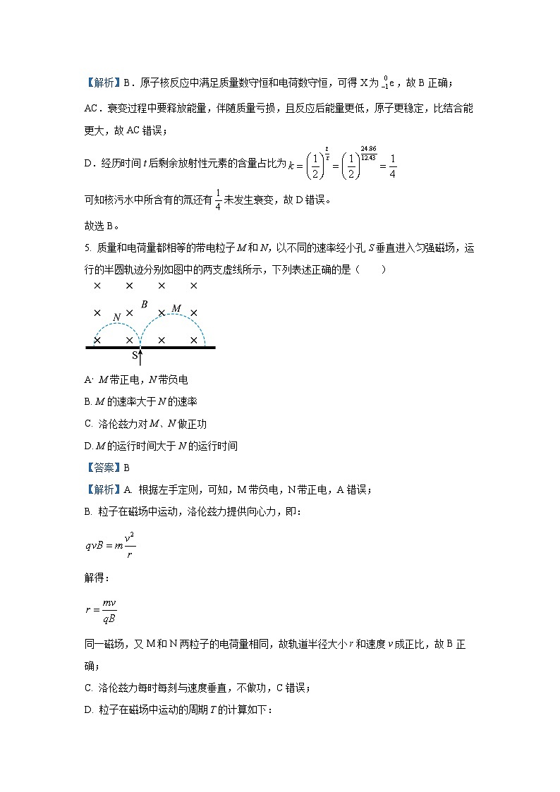2025届宁夏回族自治区中卫市高三下学期一模物理试卷（解析版）第3页
