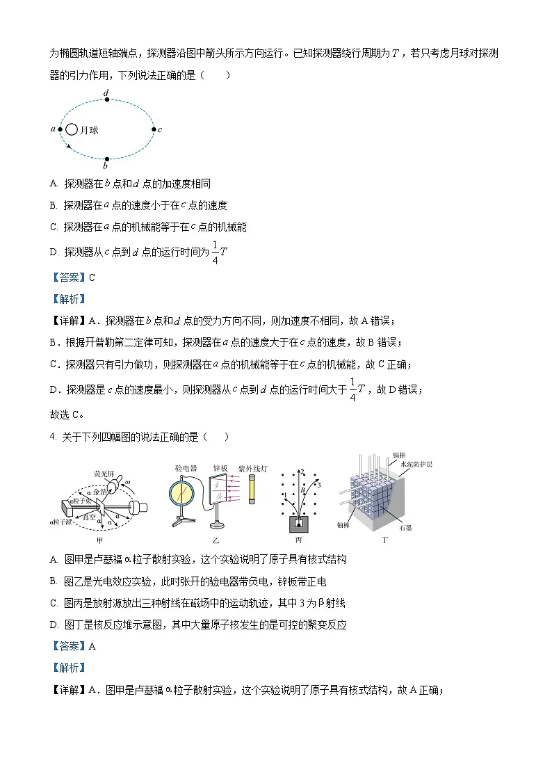 2025届天津市红桥区高三下学期一模考试物理试题 （解析版）第2页