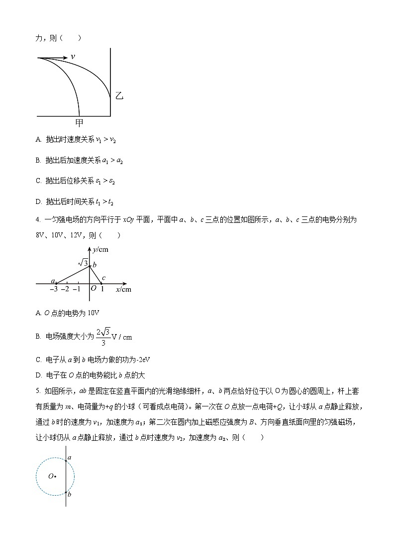 2025届江西省九江市高三下学期第二次模拟统一考试（二模）物理试卷 Word版无答案第2页