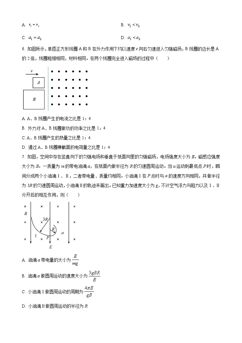 2025届江西省九江市高三下学期第二次模拟统一考试（二模）物理试卷 Word版无答案第3页