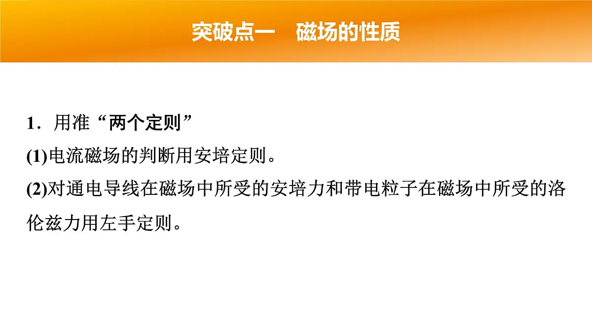 2025年高考物理二轮专题复习课件 10 第一阶段 专题三 第7讲 磁场第4页