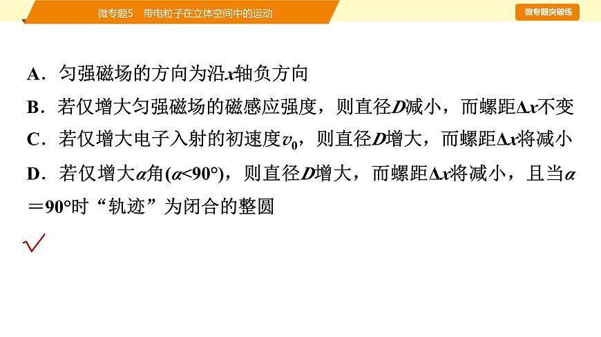 2025年高考物理二轮专题复习课件 13 第一阶段 专题三 微专题5 带电粒子在立体空间中的运动第5页