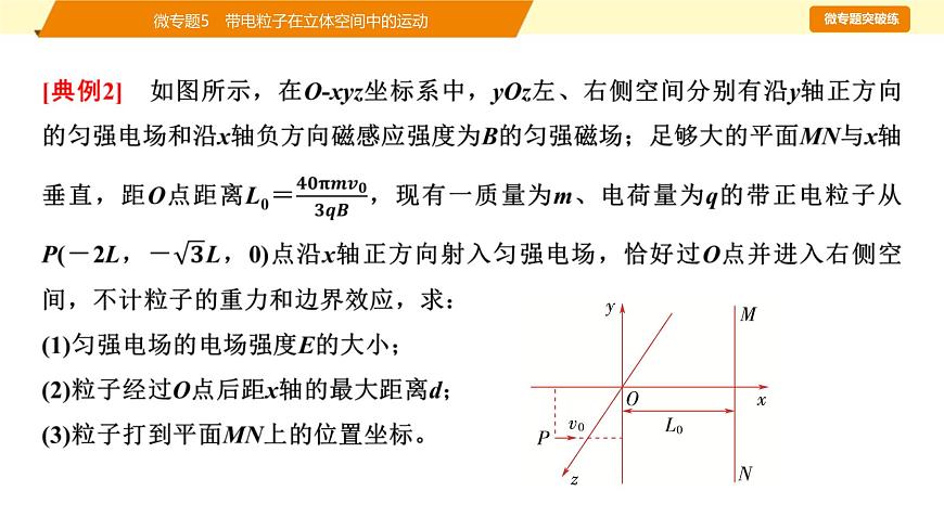 2025年高考物理二轮专题复习课件 13 第一阶段 专题三 微专题5 带电粒子在立体空间中的运动第8页