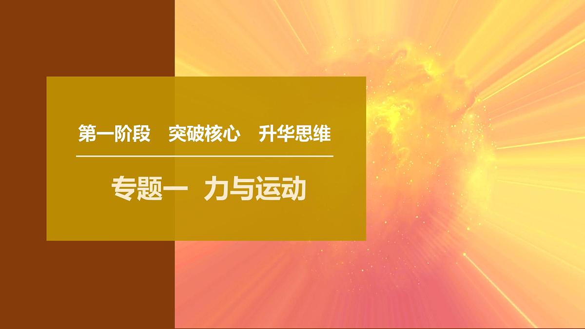 2025年高考物理二轮专题复习课件 01 第一阶段 专题一 第1讲 力与物体的平衡第1页