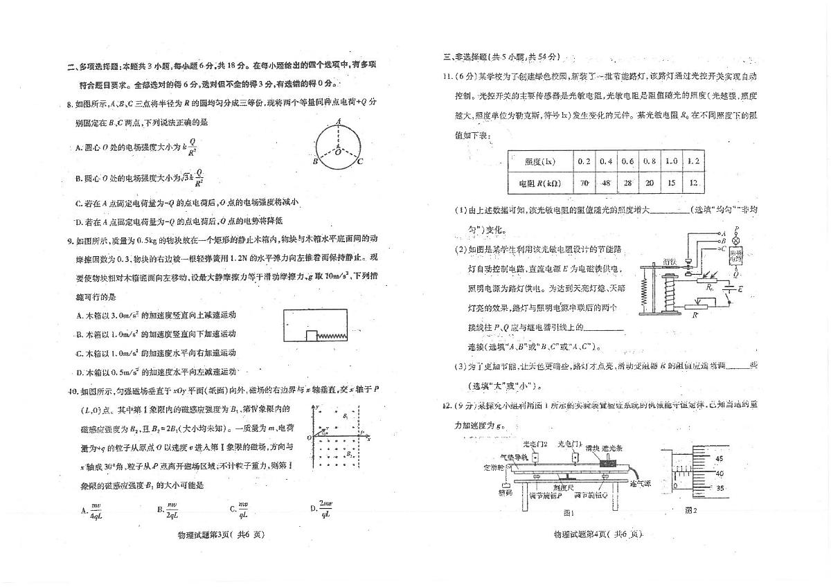 2025届山西省临汾市高考二模物理试卷含答案第2页