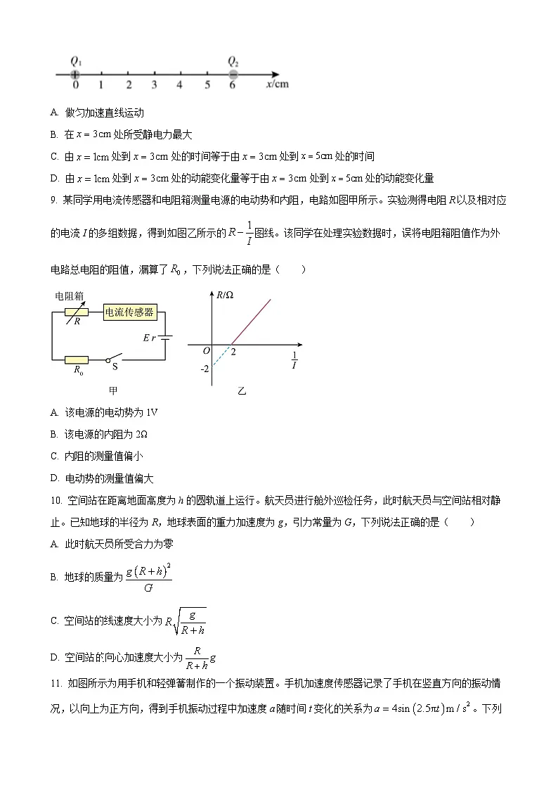 2025届北京市顺义区高三下学期一模（第二次统练）物理试卷 Word版无答案第3页