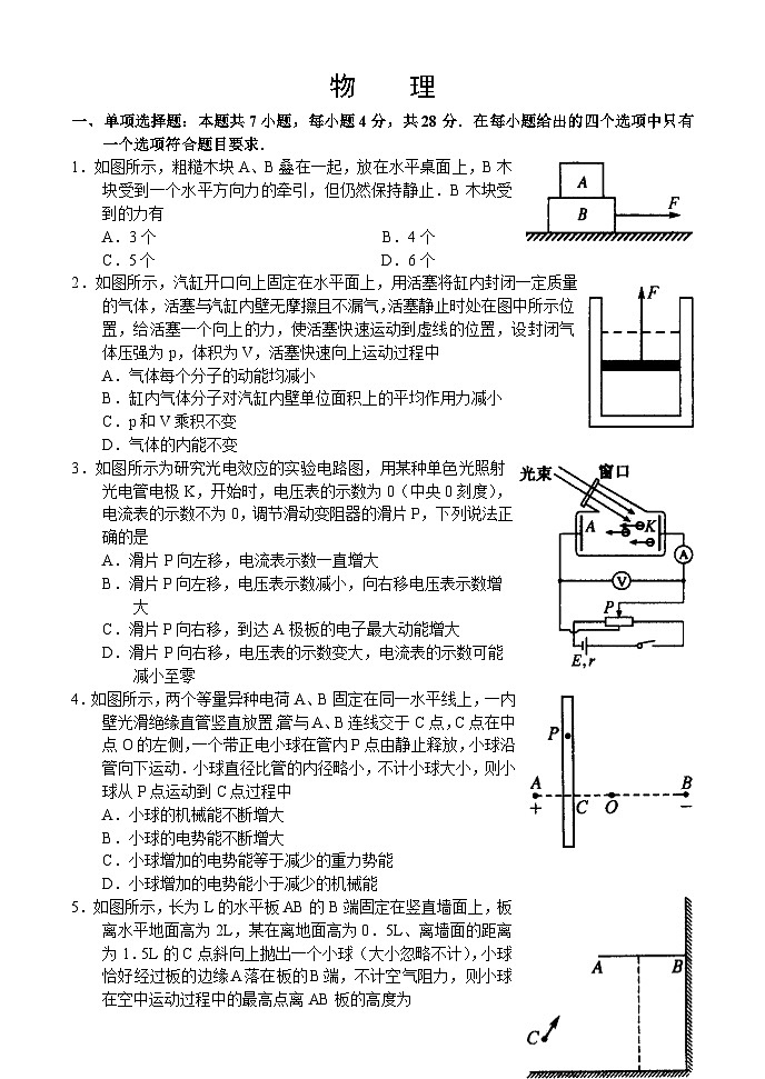 河南省中原名校联盟2025届高三年级5月质量检测——物理第1页