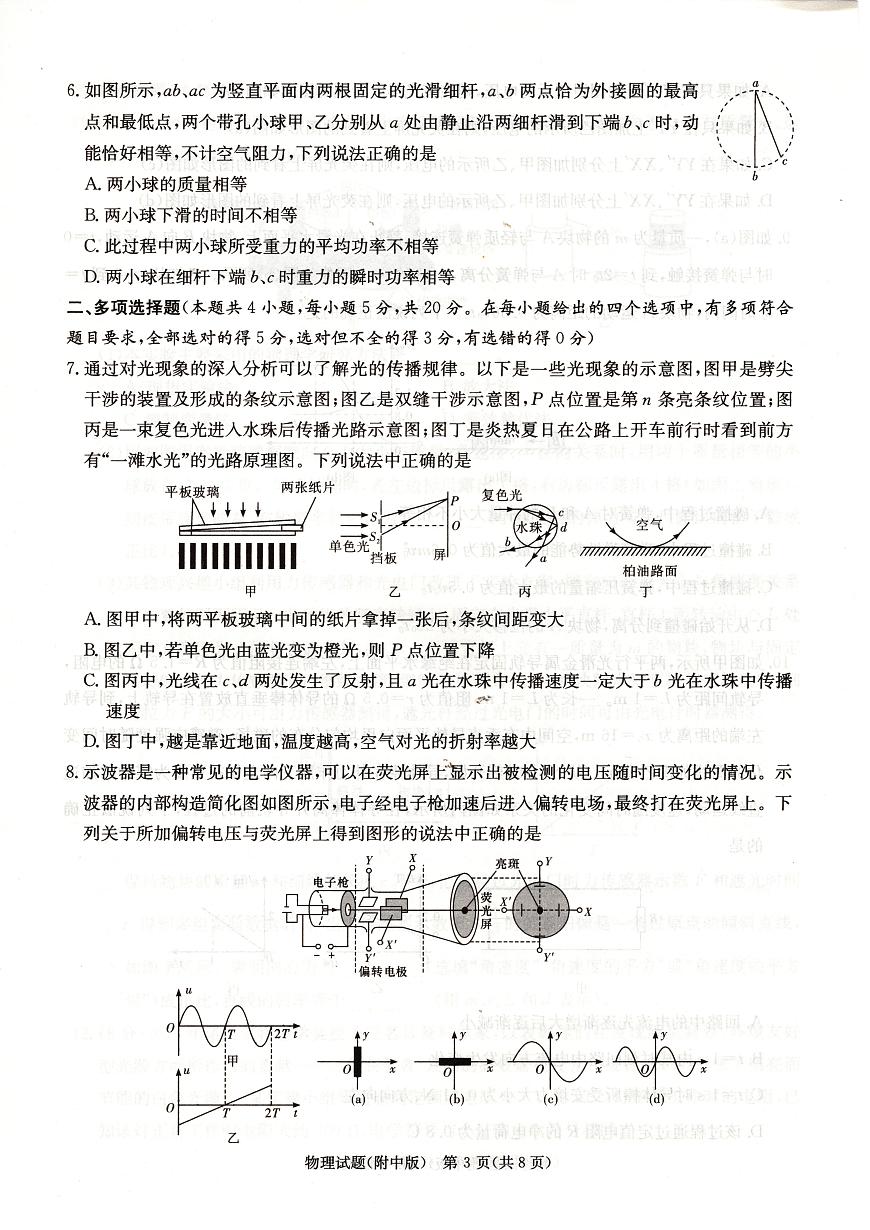2025届湖南省长沙市湖南师范大学附属中学高三下学期二模物理试题（高考模拟）第3页