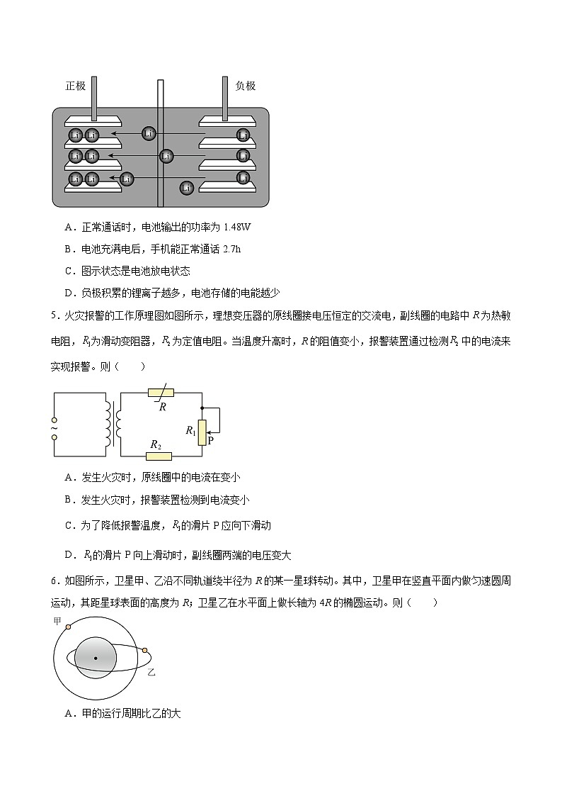 浙江省北斗星盟2025届高三下学期适应性考试（三模）物理试卷第2页