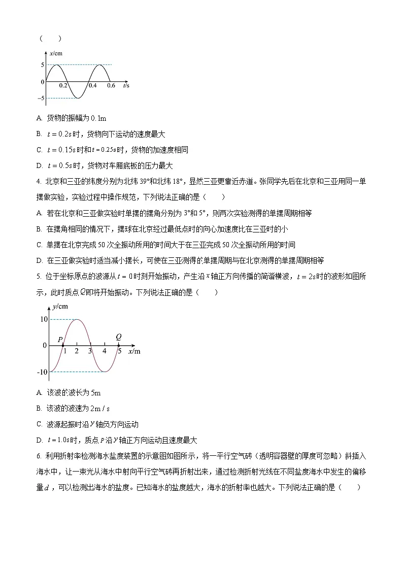 河北省邢台市卓越联盟2024-2025学年高二下学期3月月考物理试题（原卷版+解析版）第2页