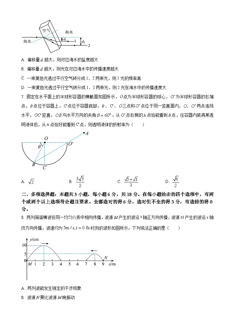 河北省邢台市卓越联盟2024-2025学年高二下学期3月月考物理试题（原卷版+解析版）第3页