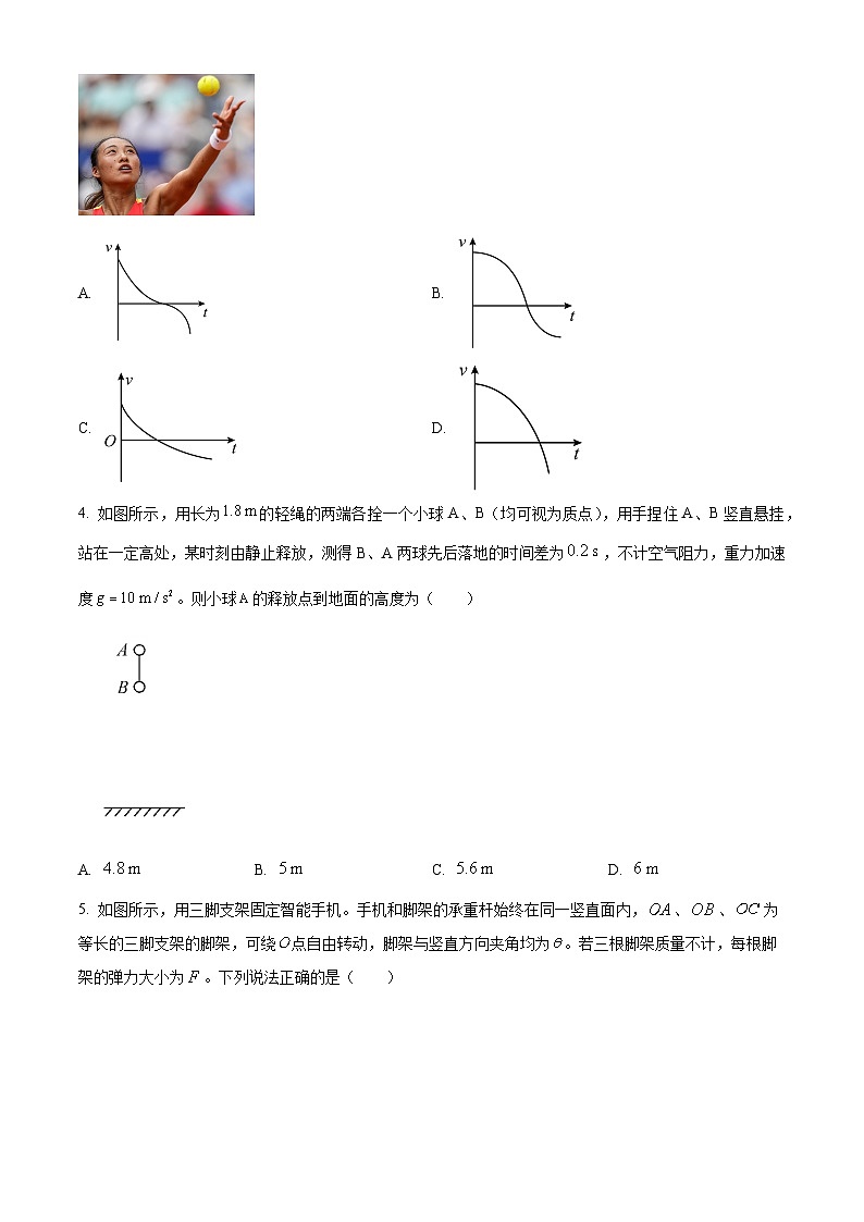 河南省部分学校2024-2025学年高一下学期开学质量检测物理试卷（原卷版+解析版）第2页