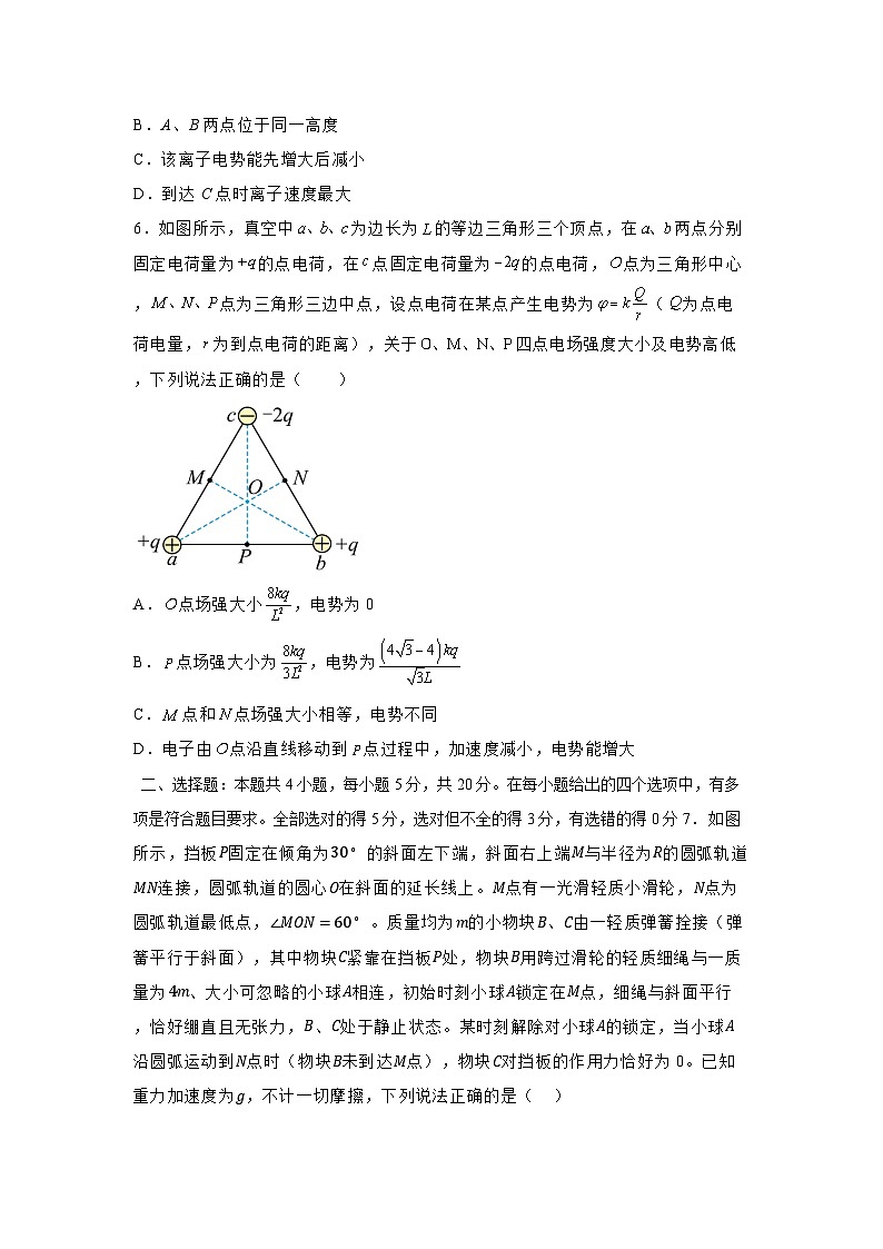 2025届湖南省普通高中高三下学期学业水平选择性考试模拟冲刺（六）物理试卷（解析版）第3页